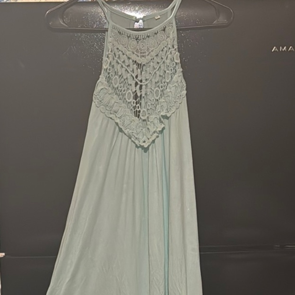 Light Blue Crochet Dress